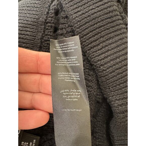 Boohoo Womens Size 24 Pants Black Knit Pull On Wide Leg Crochet Boho Hippie - Picture 9 of 10